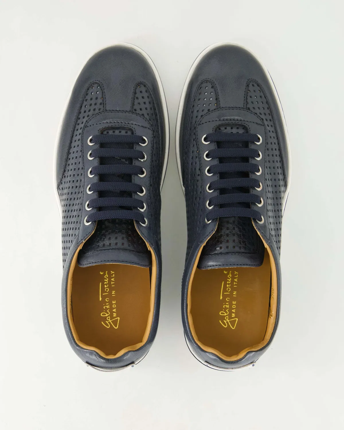 Sneakers low из гладкой кожи Galizio Torresi, синий — фото 4