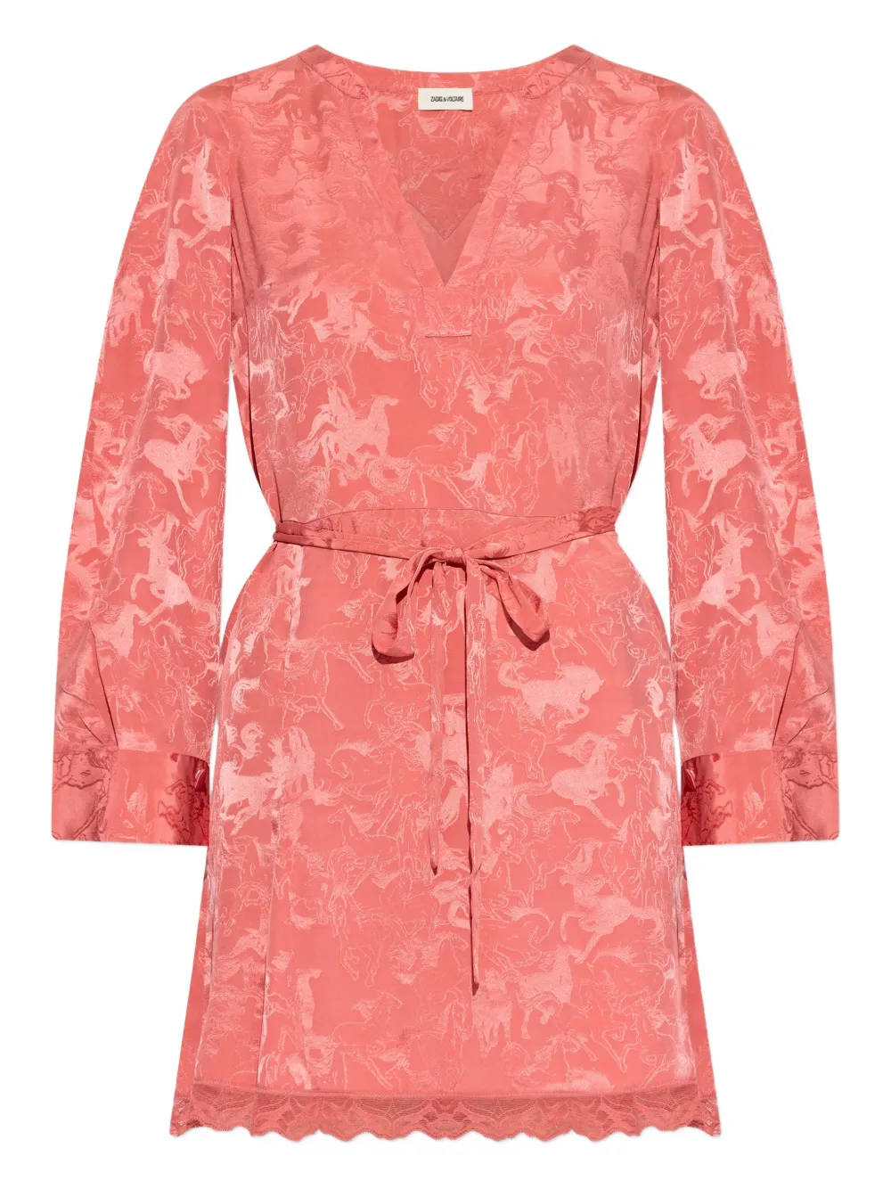 

Платье с V-образным вырезом и принтом Zadig&Voltaire, розовый