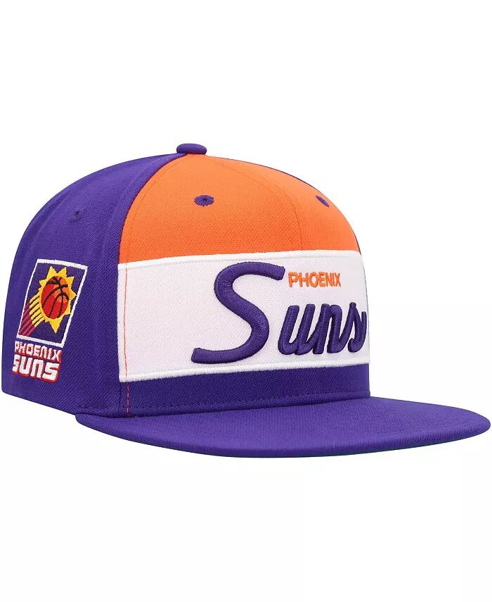 

Мужская белая, фиолетовая бейсболка Phoenix Suns Retro Sport с цветными блоками и надписью Snapback Mitchell & Ness