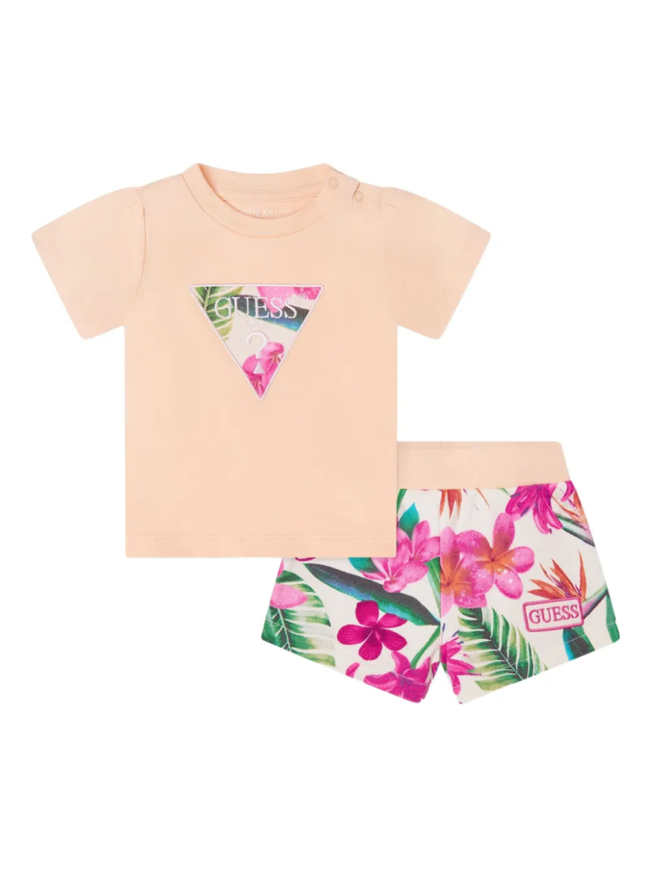 

Короткий комплект с логотипом guess kids, оранжевый