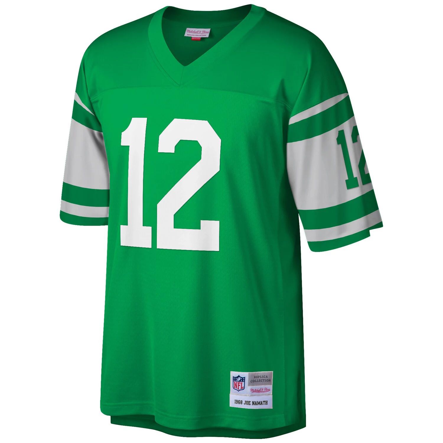 

Мужская футболка Mitchell & Ness Joe Namath Green New York Jets Big & Tall 1968 года, реплика вышедшего на пенсию игрока