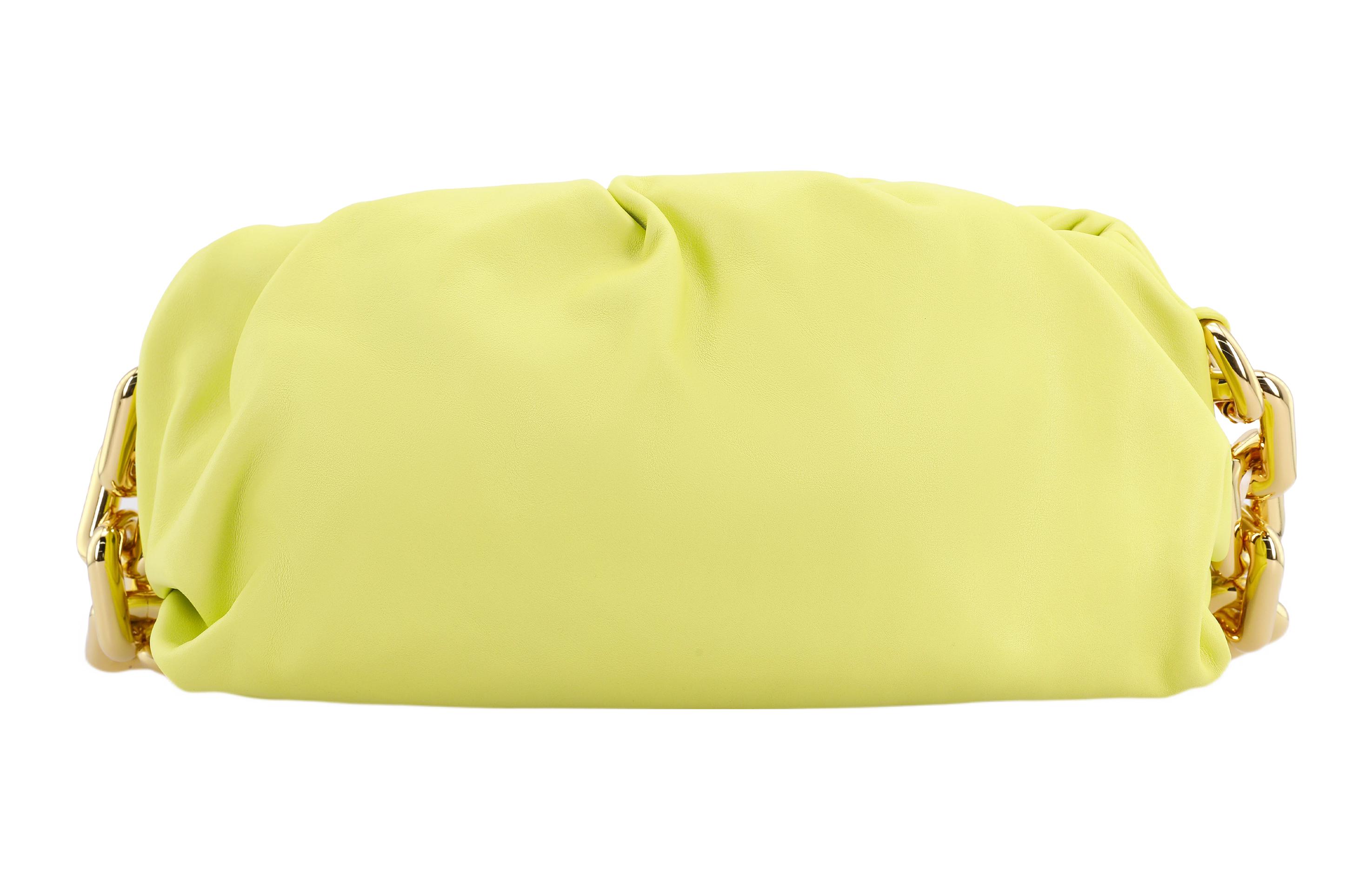 

Сумка-клатч POUCH Cloud Bag из телячьей кожи обычного размера для женщин неоново-зеленого цвета Bottega Veneta