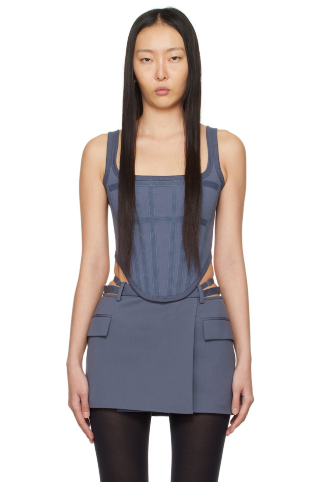 

Корсетный топ Dion Lee, цвет asphalt