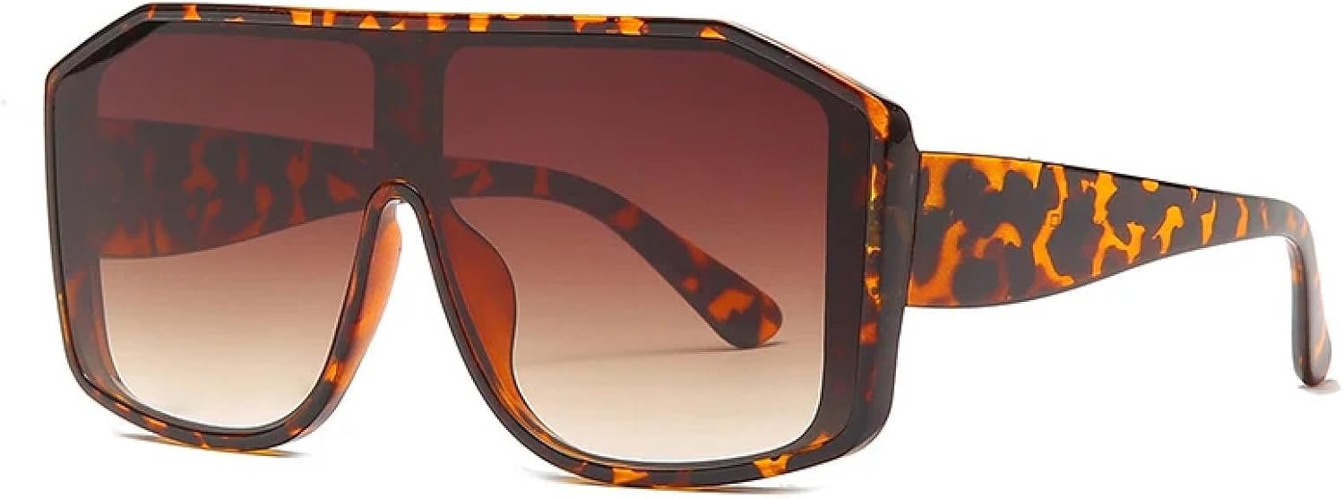 

Винтажные солнцезащитные очки с плоской верхней частью, большие, женские, модные ретро, ​​с градиентным переходом, мужские, черные, для активного отдыха, защита от УФ-излучения UV400 TKKTLLT, C6