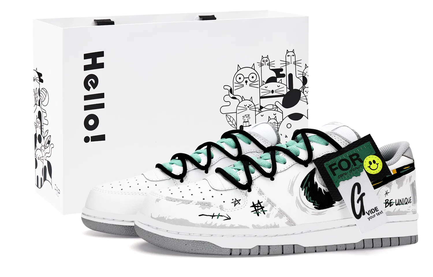 Кроссовки Nike Big Low Black White