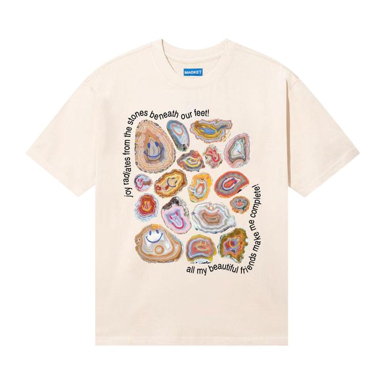 

Футболка Market Smiley Radiating Joy T-Shirt 'Ecru', белый