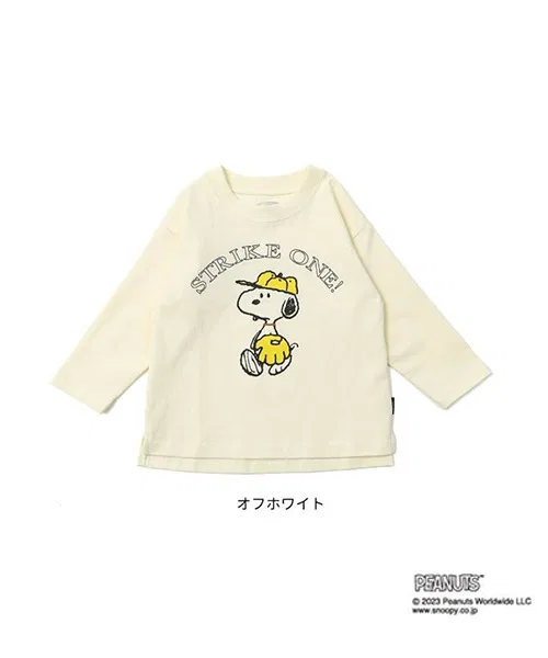Детская хлопковая футболка с принтом Peanuts n.o.u.s белая — фото 2
