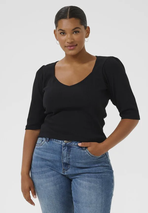 

Базовая футболка carli Kaffe Curve, Black Deep, Черный, Базовая футболка carli Kaffe Curve, Black Deep