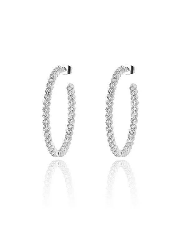 

Серьги-Кольца с кристаллами Hollywood Sensation, silver