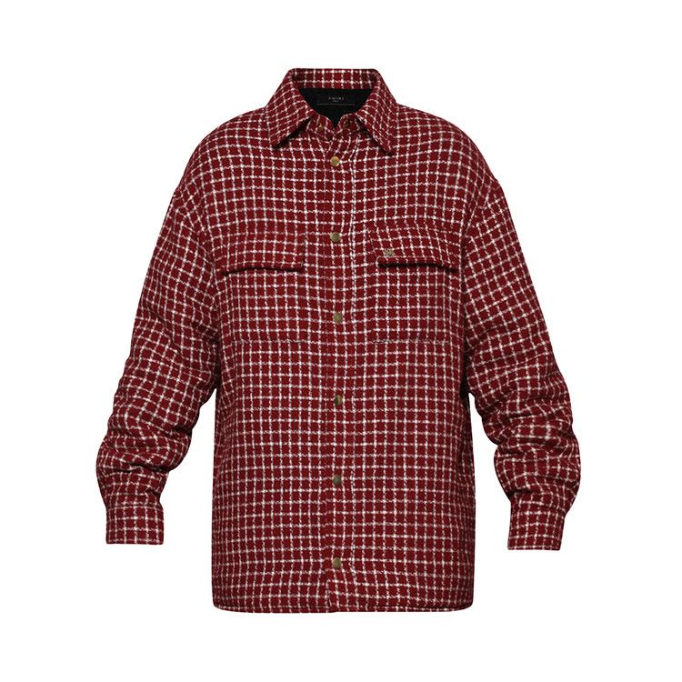 

Рубашка Amiri Boucle Padded Overshirt, Deep Red