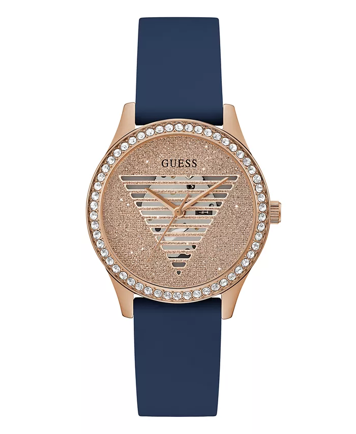

Женские аналоговые силиконовые часы Blue 38mm Guess