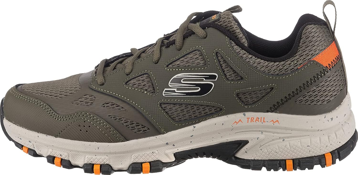Мужские водонепроницаемые походные ботинки Skechers Hillcrest, черный/оливковый — фото 2