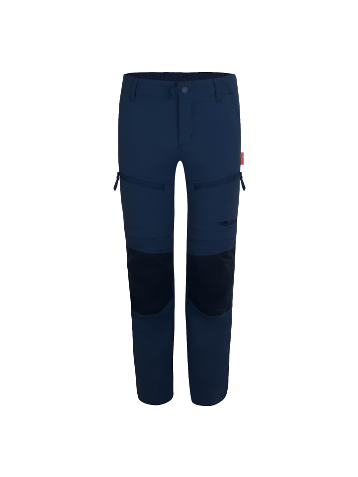 

Trollkids Трекинговые брюки Nordfjord с отстегивающимися штанинами, темно-синего цвета