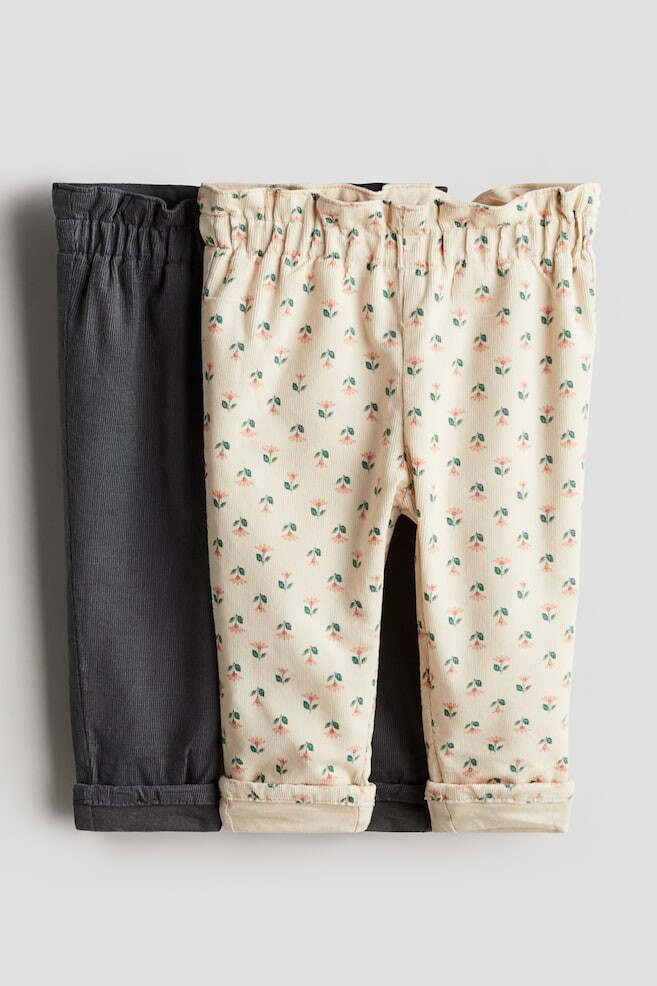 

Комплект из 2 брюк в бумажном пакете H&M, серый
