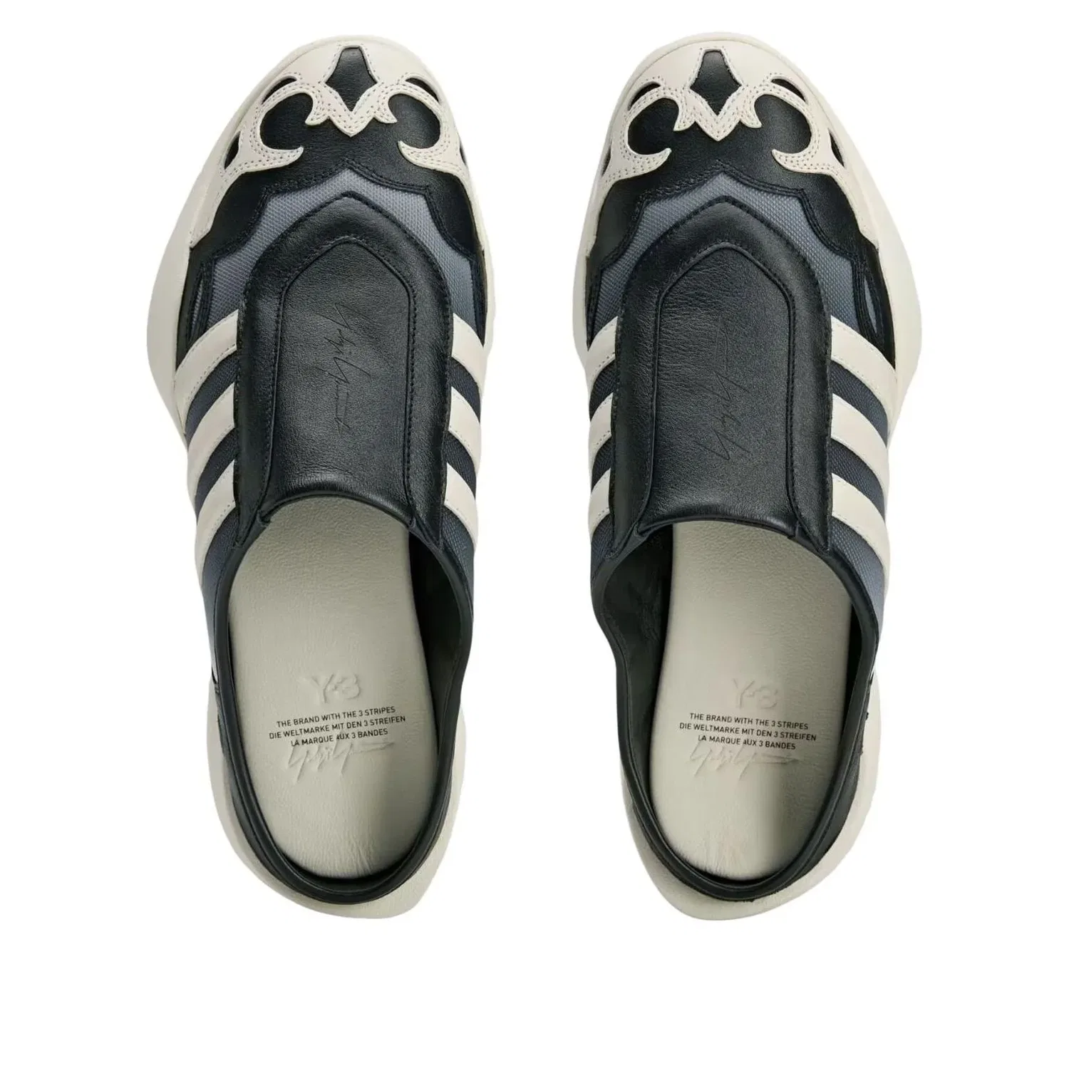 Сабо Adidas Y-3 Regu Mule 'Black Off White' KI6981, черный — фото 3