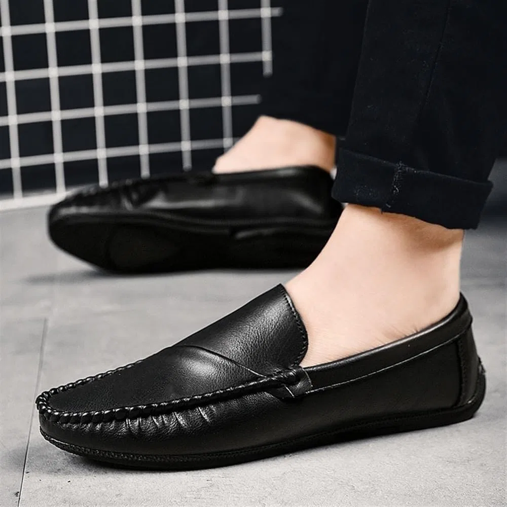 Лоферы Leather Loafers, Black DHFIRUFSHLO — фото 2