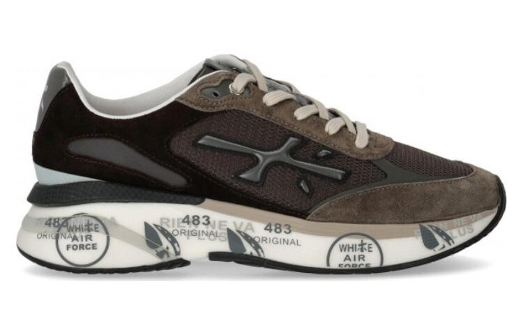 Кроссовки Premiata Lifestyle Shoes Men Low-top Dark Brown, коричневый — фото 2