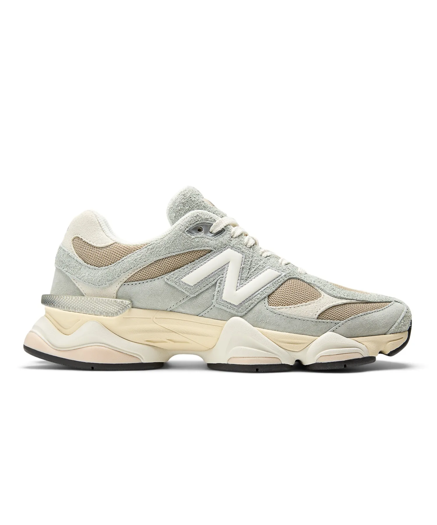 Унисекс кроссовки из натуральной кожи и сетки 90/60 New Balance серые
