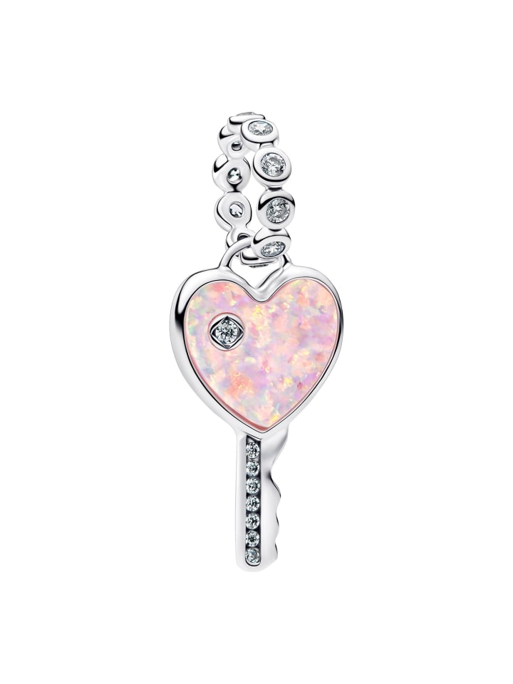 

Pandora Опаловый кулон в виде сердца с ключом, серебро