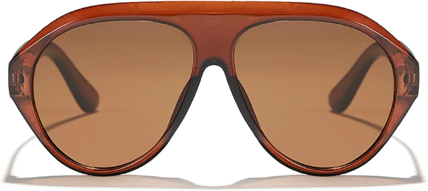 

Модные овальные солнцезащитные очки-пилот 2024 года для женщин и мужчин, ретро-очки с увеличенной оправой, трендовые модели, защита от ультрафиолета UV400 mincl, C8