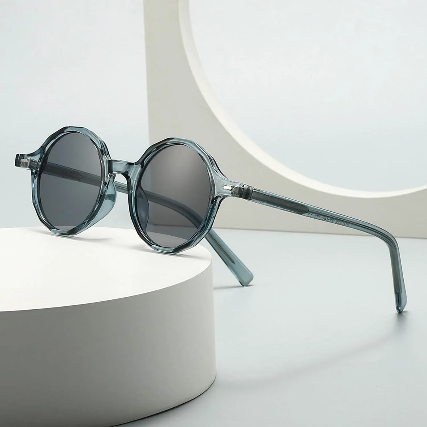 

Ретро круглые солнцезащитные очки для женщин, модные градиентные очки с защитой от УФ-излучения UV400 для мужчин, трендовый стиль панк TVTBBVV, C2 Tea Tea