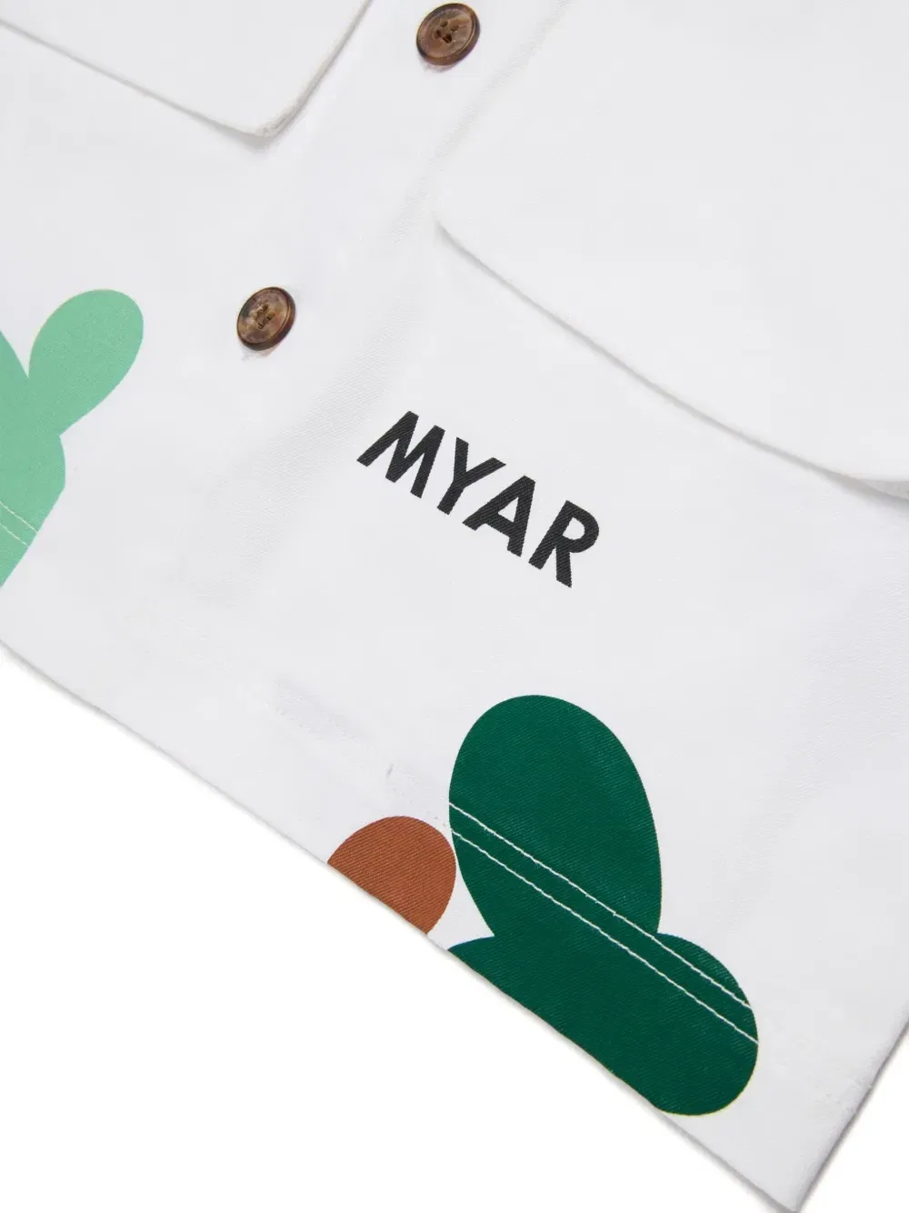 Рубашка с короткими рукавами и карманами Myar Kids, белый — фото 4