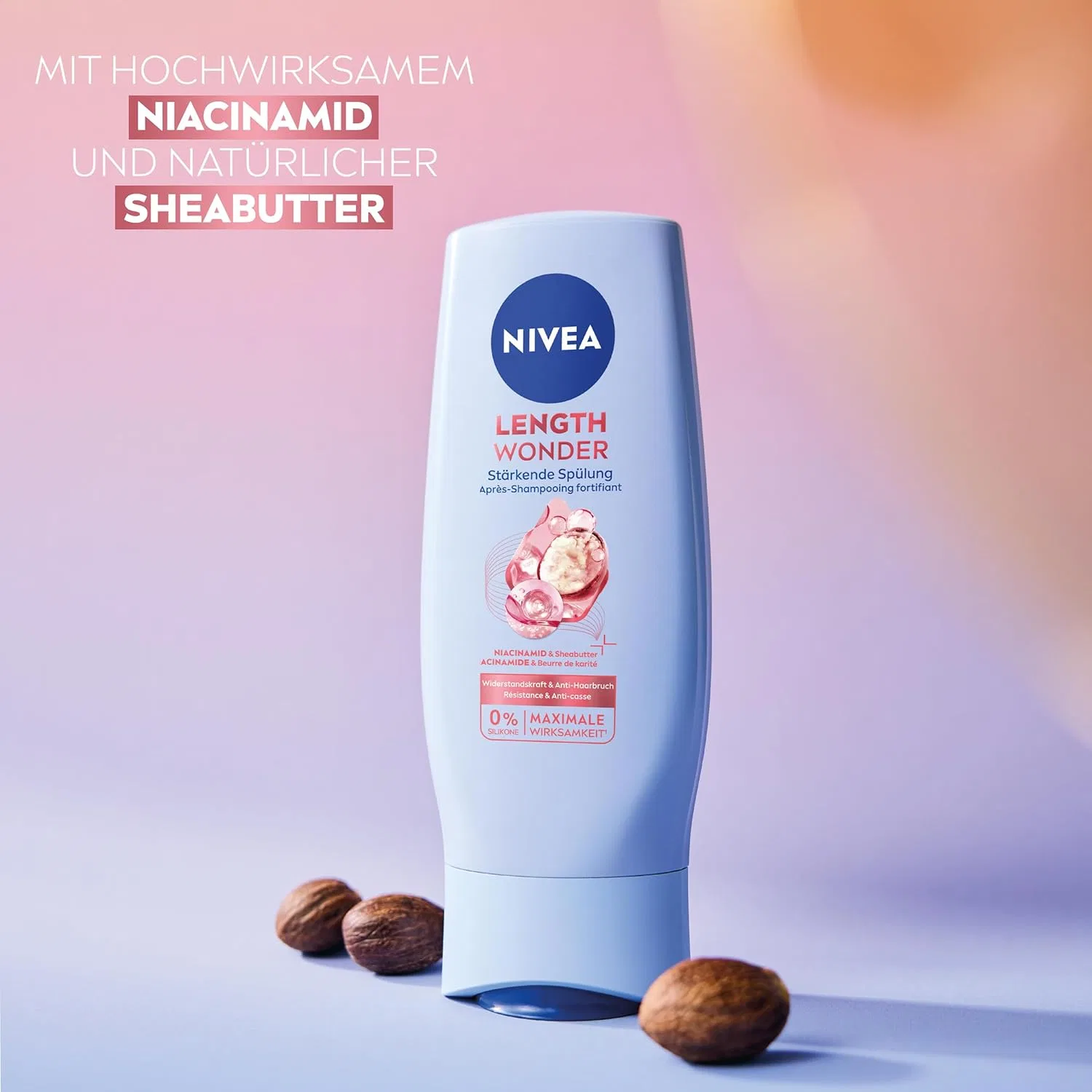Укрепляющий кондиционер NIVEA Length Wonder с ниацинамидом и маслом ши, 200 мл Nivea — фото 2