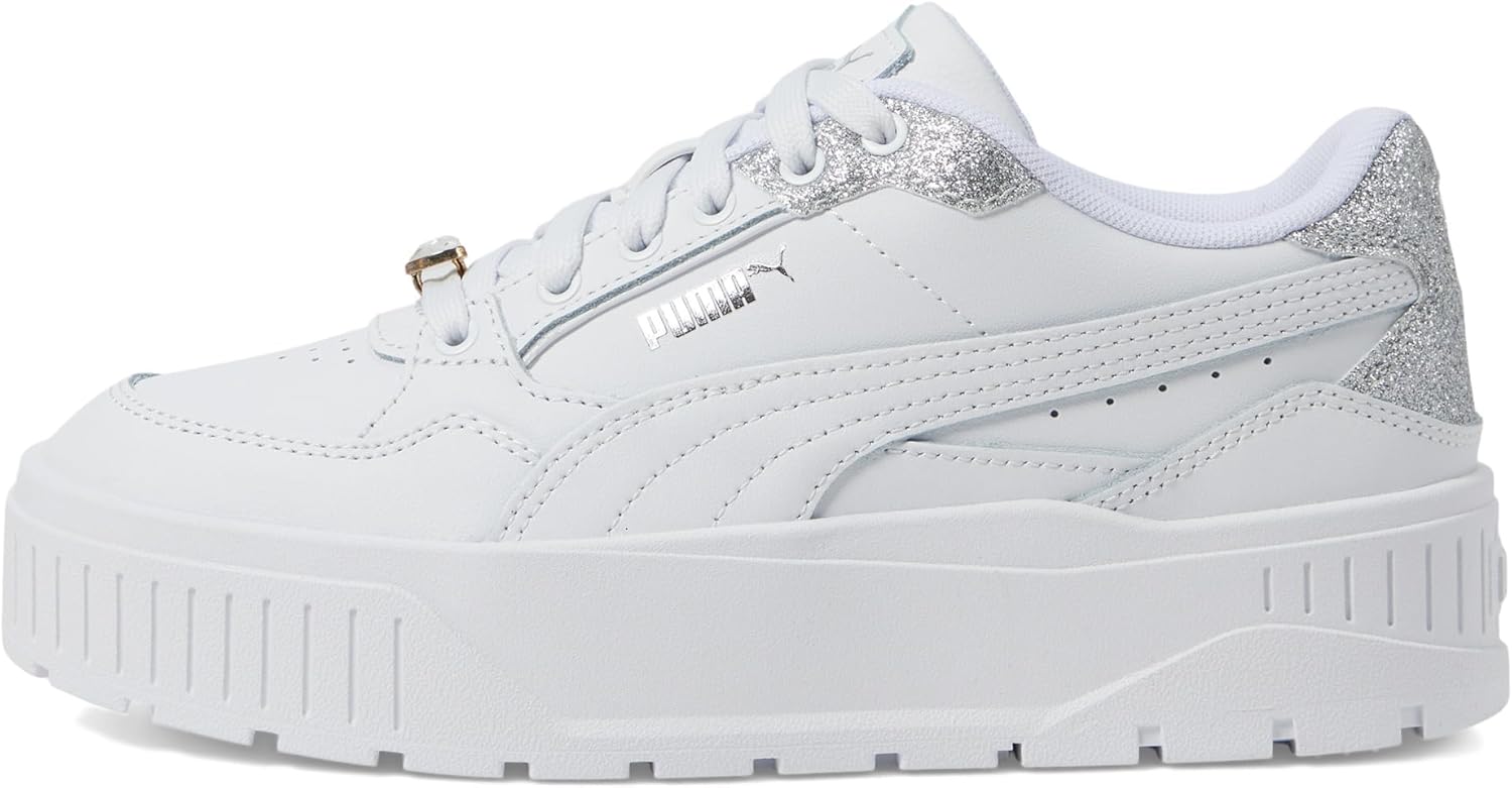 Детские кроссовки Puma Karmen II Idol (для детей постарше), белый/серебряный — фото 4