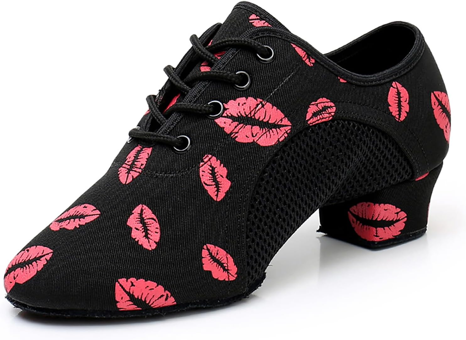 

Танцевальные туфли SWDZM для мужчин и женщин для бальных танцев с шнуровкой, современные латинские, для сальсы, для выступлений и репетиций, мультиколор