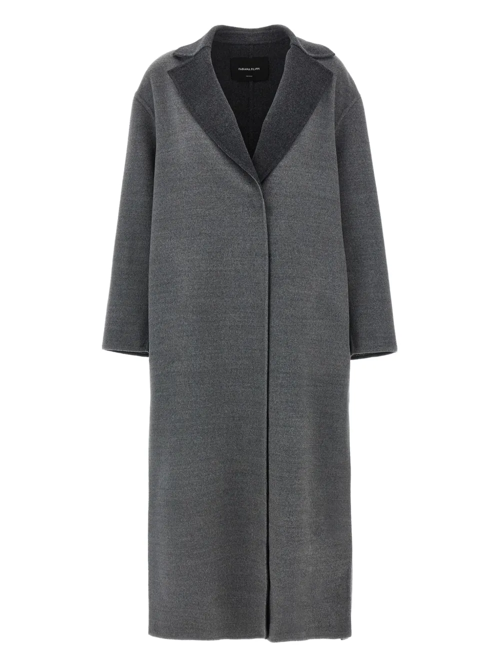 

Пальто-халат с манжетами из драгоценных камней Fabiana Filippi, серый