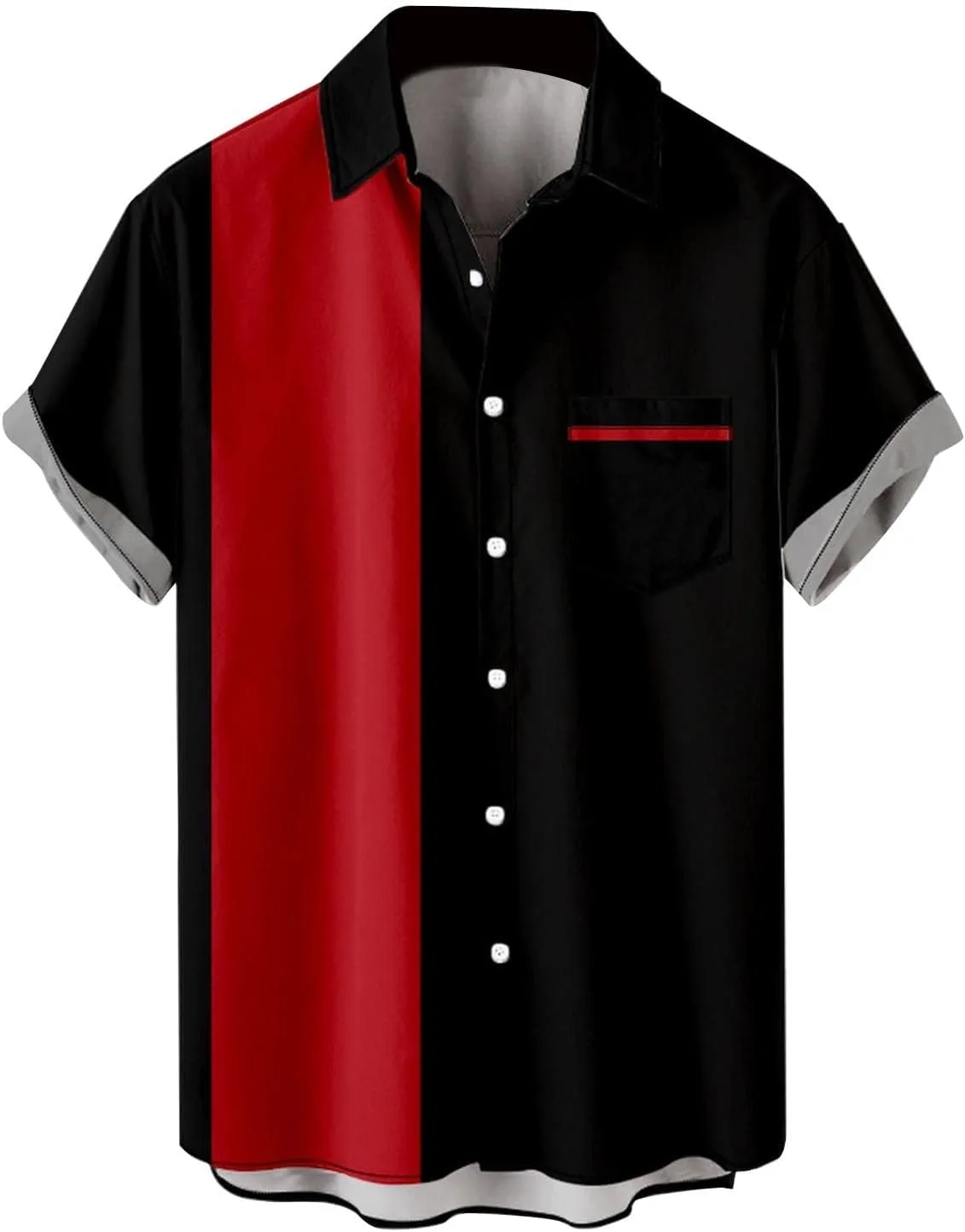 

Гавайская рубашка для мужчин Casual с тропическим принтом и карманом