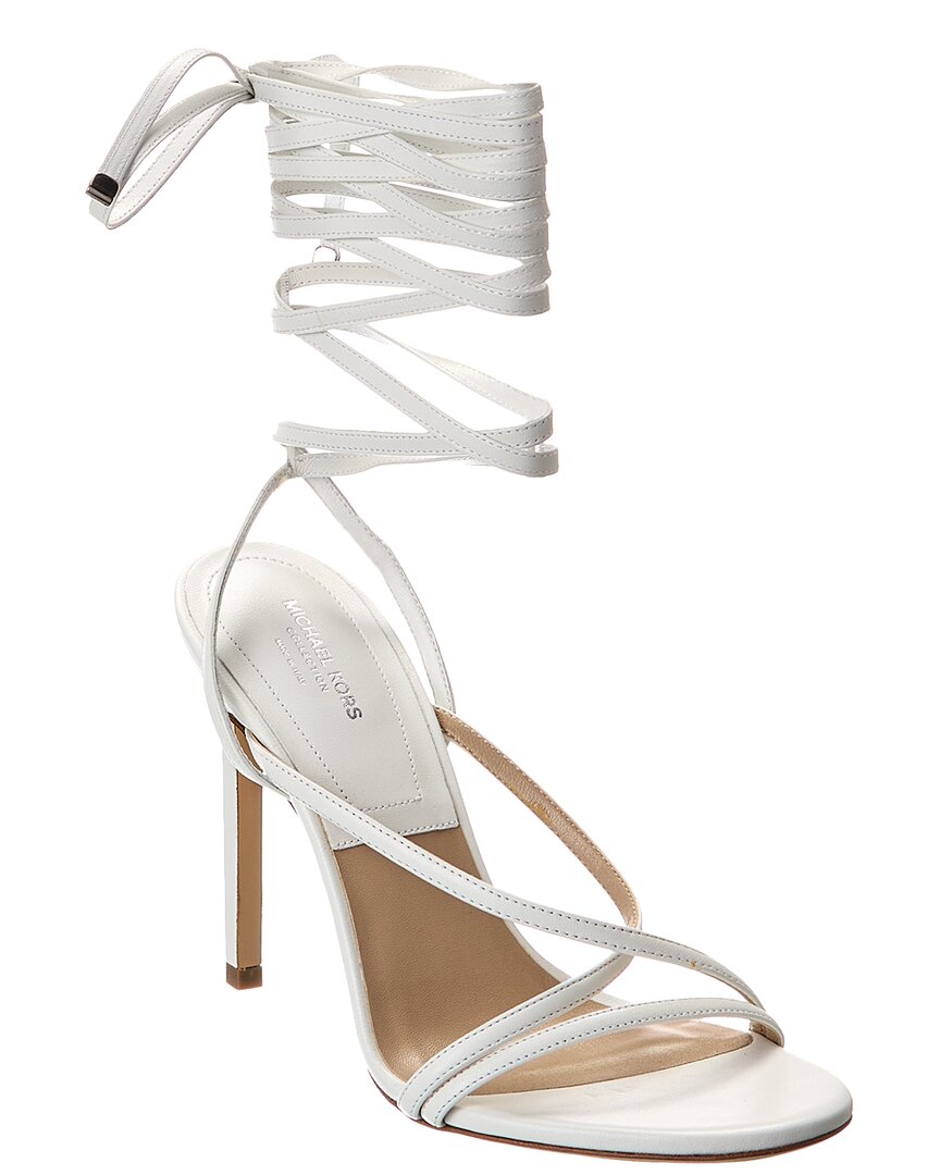 Michael Kors Collection Dahlia Runway Leather Sandal, белый