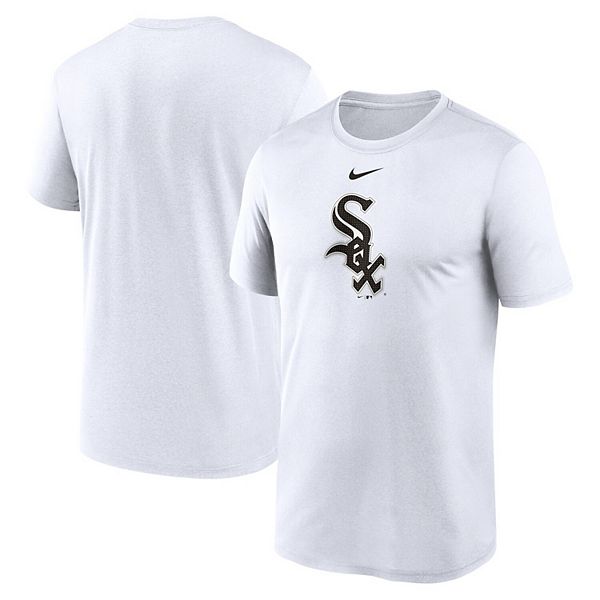 

Мужская белая футболка Chicago White Sox Legend Fuse Large Logo Performance Nike