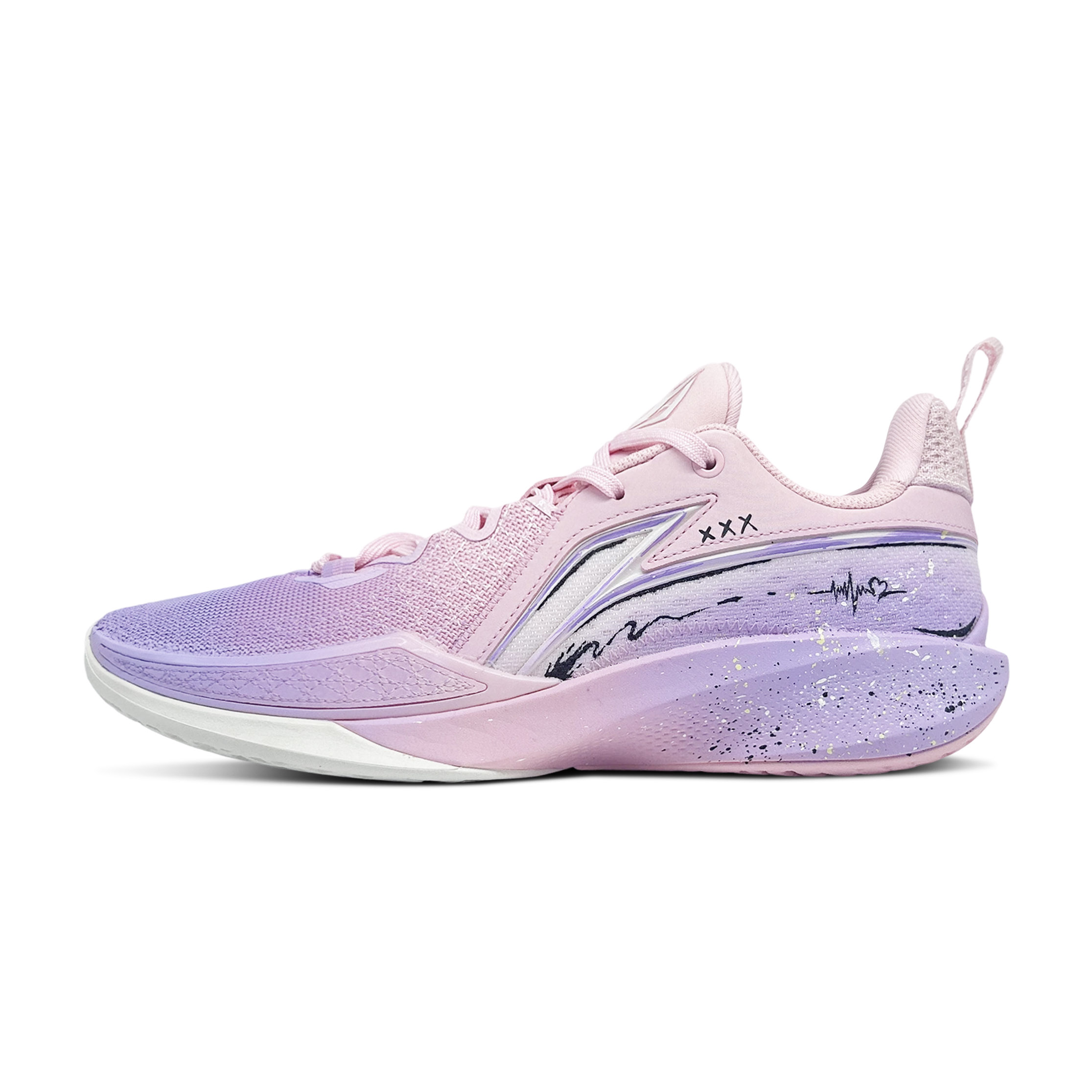 

Speed Ling 2 устойчивые к истиранию противоскручивающие баскетбольные кроссовки Low top мужские LINING, розовый