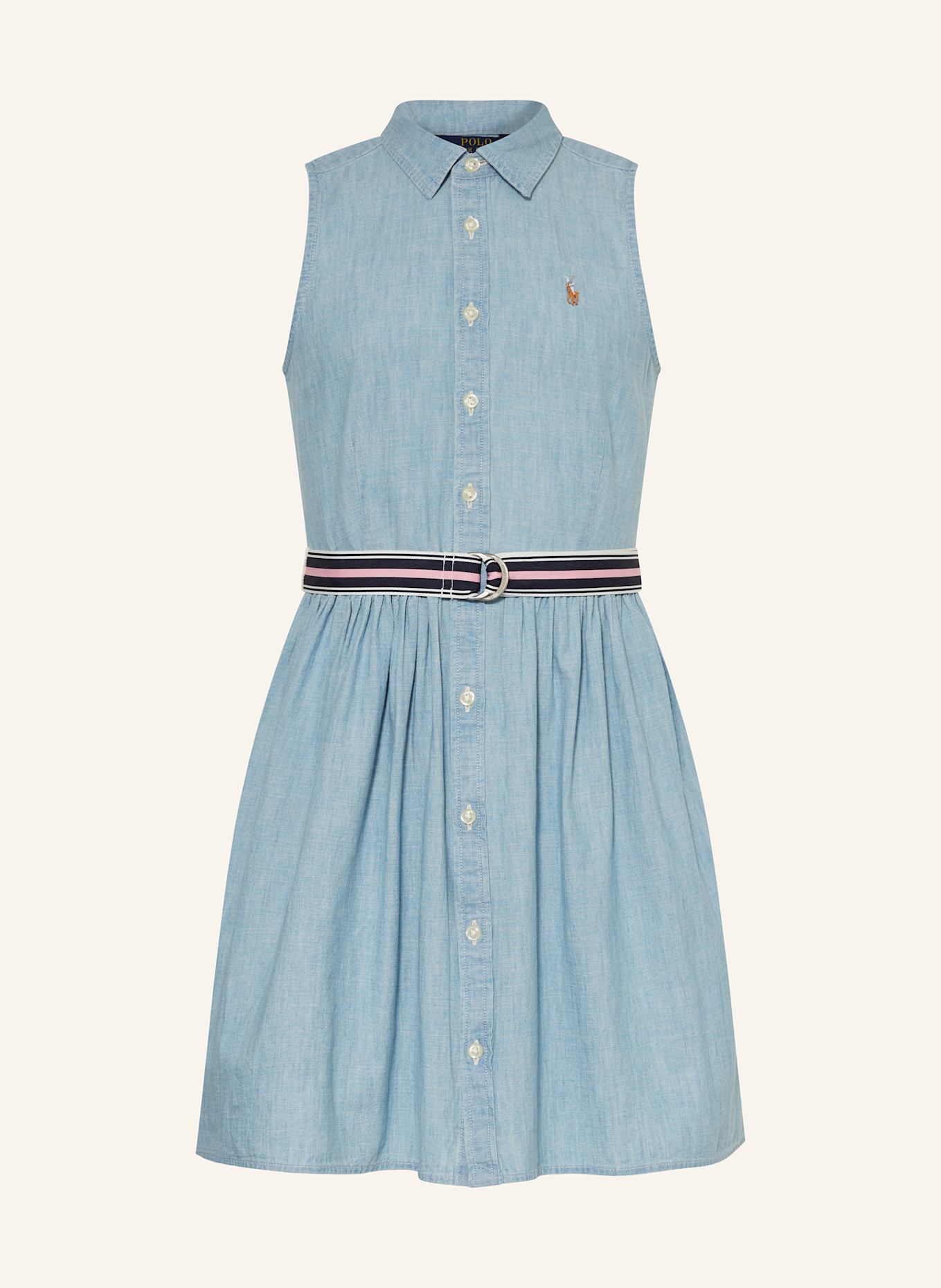 

Платье-Рубашка в джинсовом стиле Polo Ralph Lauren, голубой