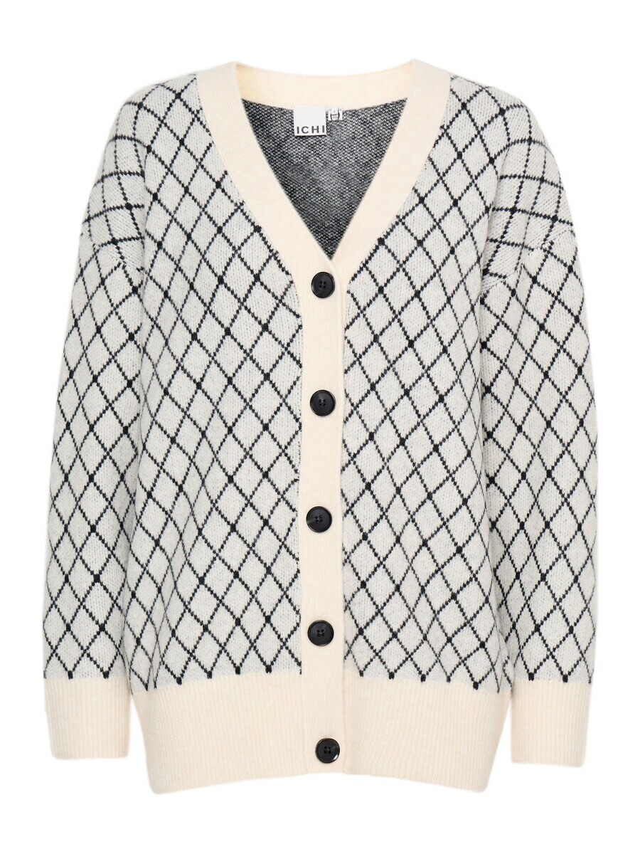 

Вязаный кардиган ICHI Knit Cardigan Alvino, кремовый