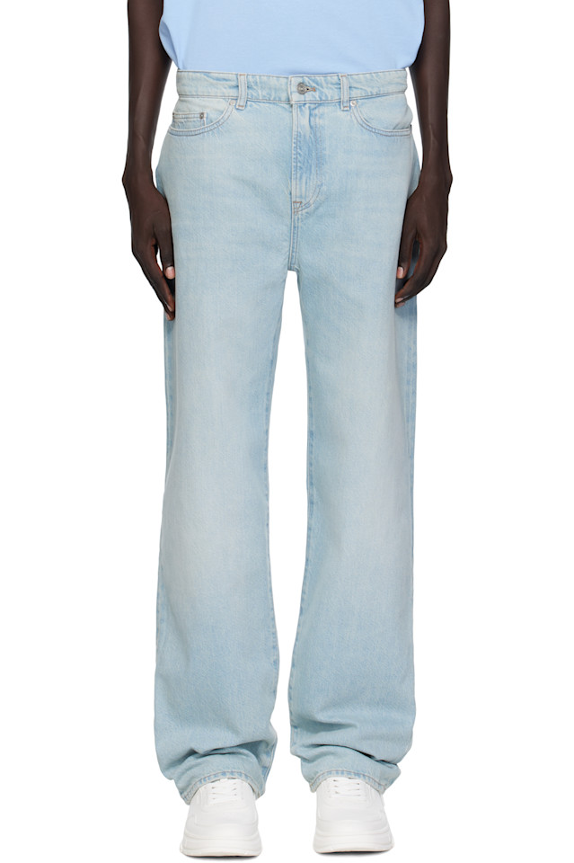 

Lacoste Синие джинсы прямого кроя с пятью карманами