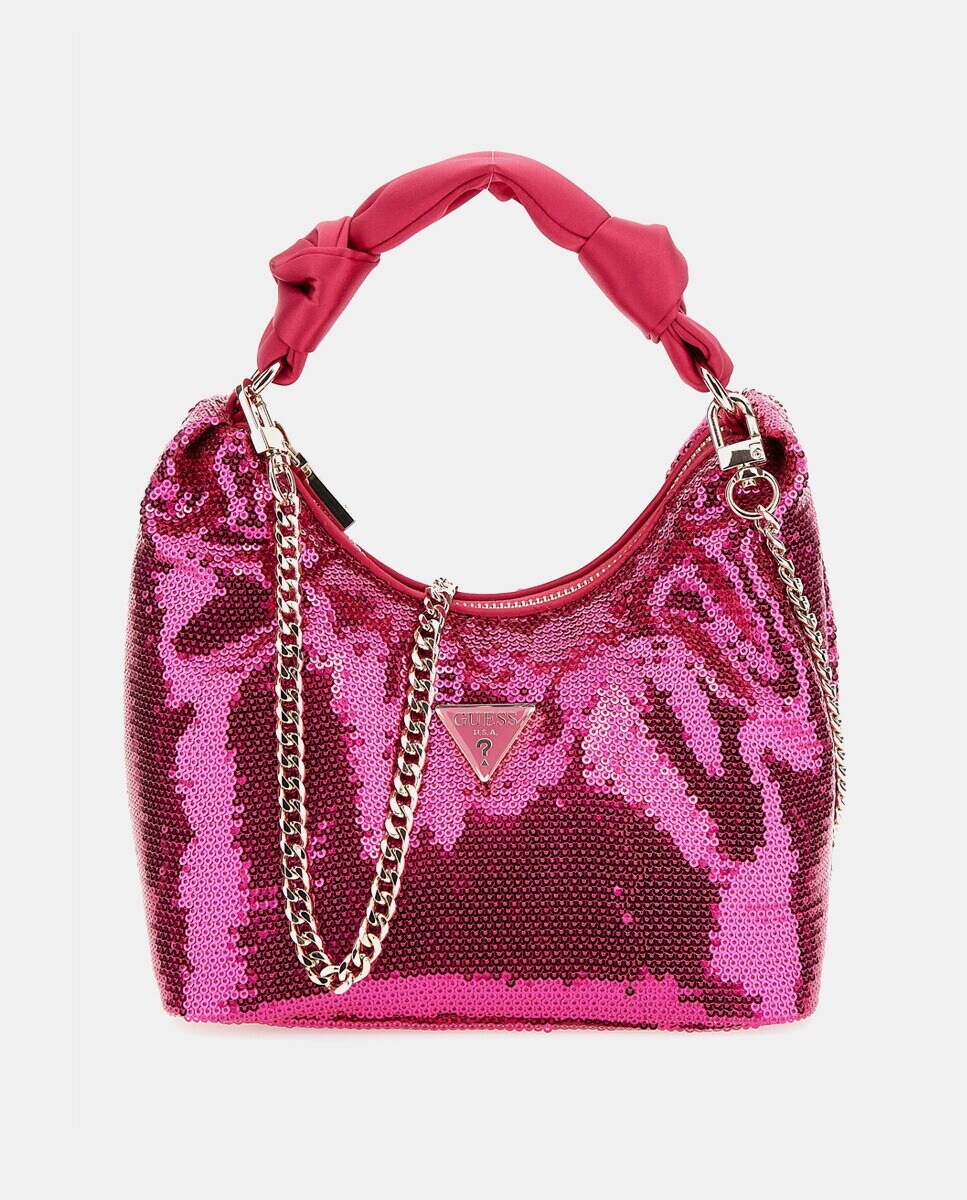 

Маленький хобо Velina из атласа цвета фуксии на молнии Guess, фуксия