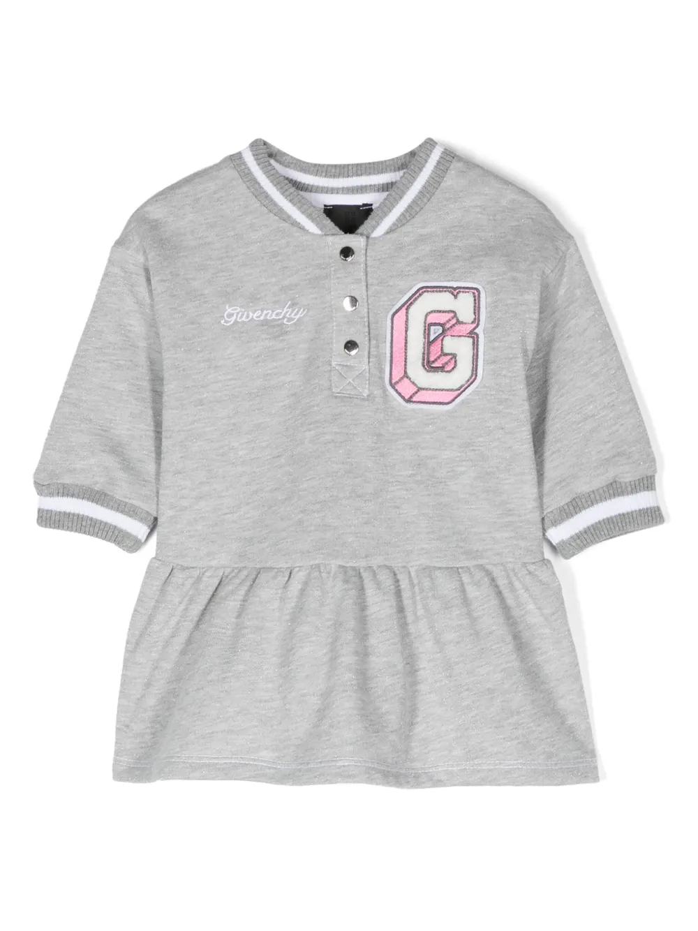 

Платье с нашивкой-логотипом Givenchy Kids, серый