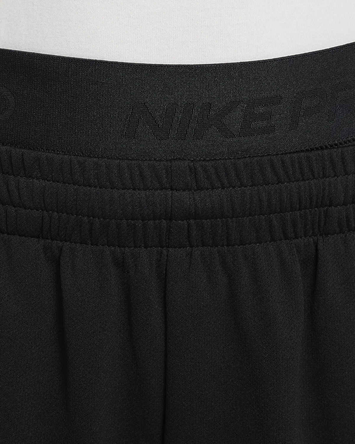 Детские (мальчики) тайтсы Nike Pro Dri-FIT 3/4, Black/Black/White — фото 3