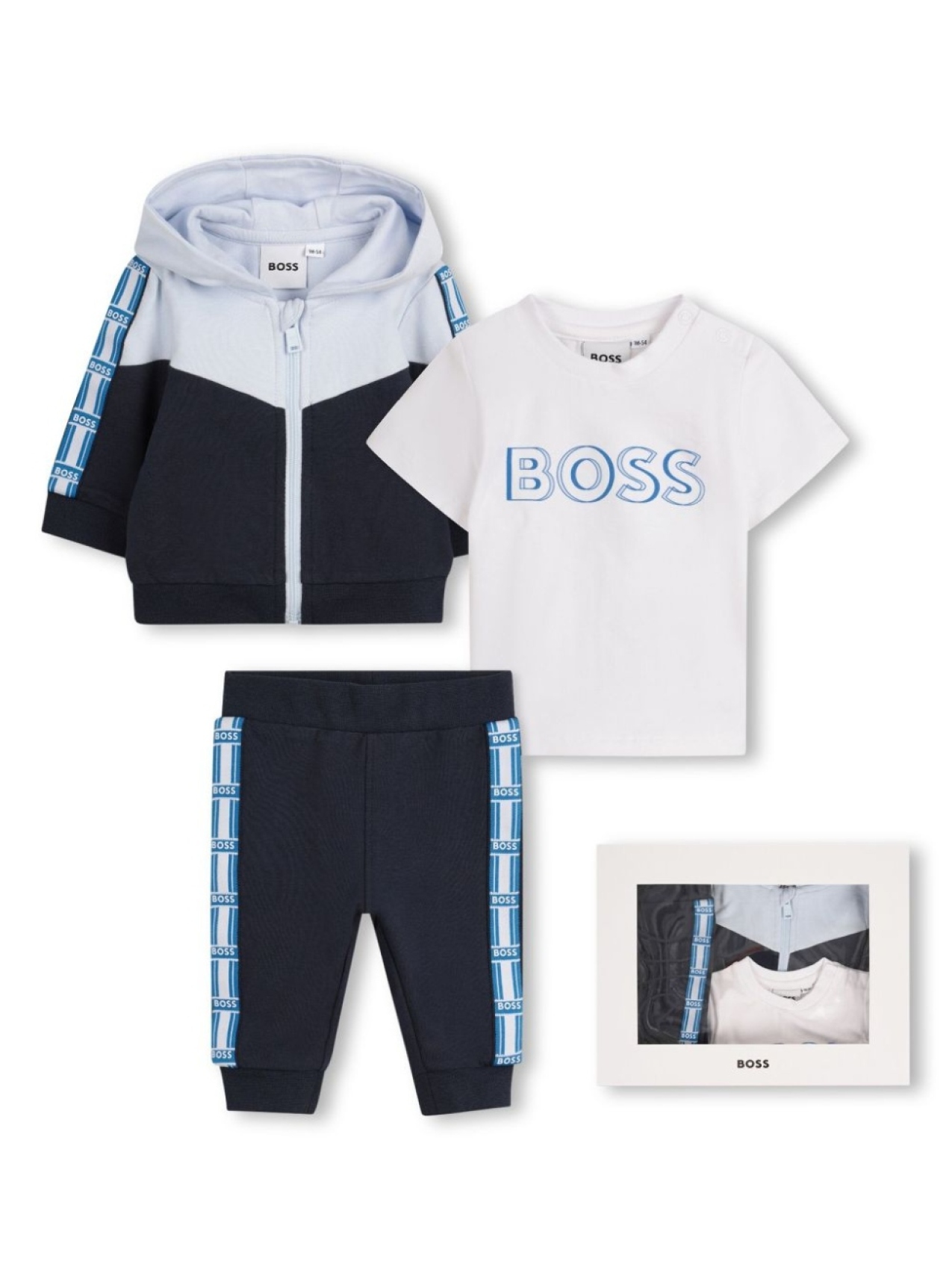 

Спортивный костюм с логотипом BOSS Kidswear, синий