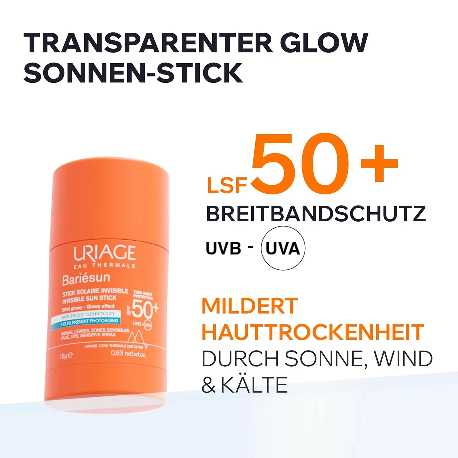 Солнцезащитный стик Uriage Bariesun Transparent SPF50+ 18 г Uriage — фото 3