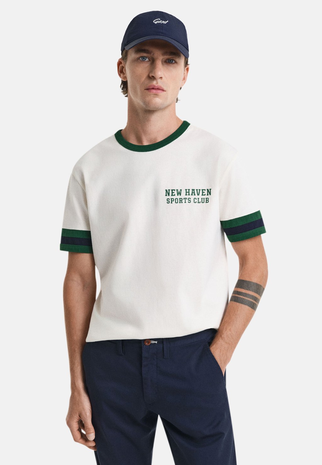 

Футболка с принтом GRAPHIC GANT, кремовый