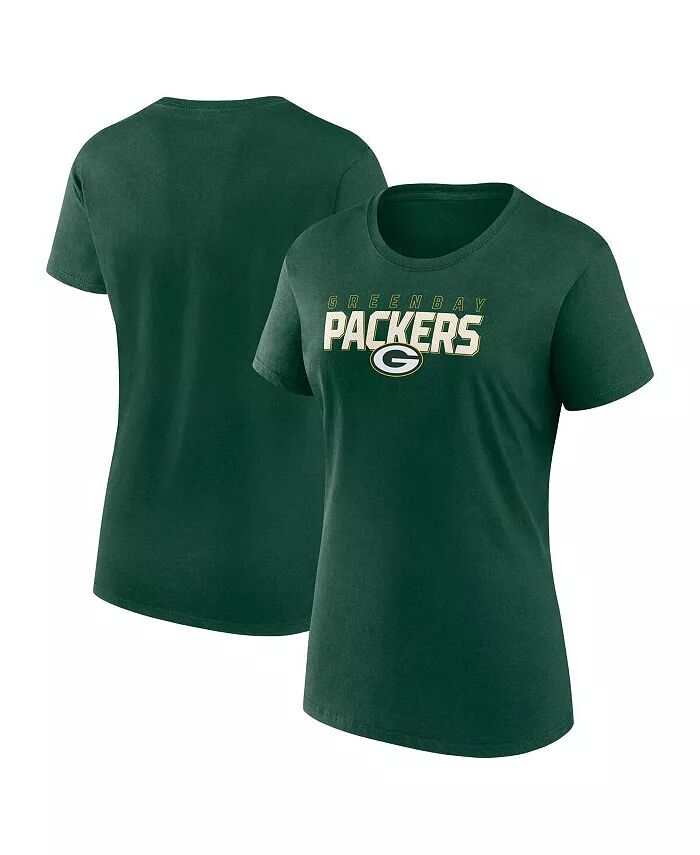 

Женская зеленая футболка Green Bay Packers Lean Logo Athletic