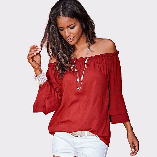 

Женский топ с открытыми плечами Lascana, Red