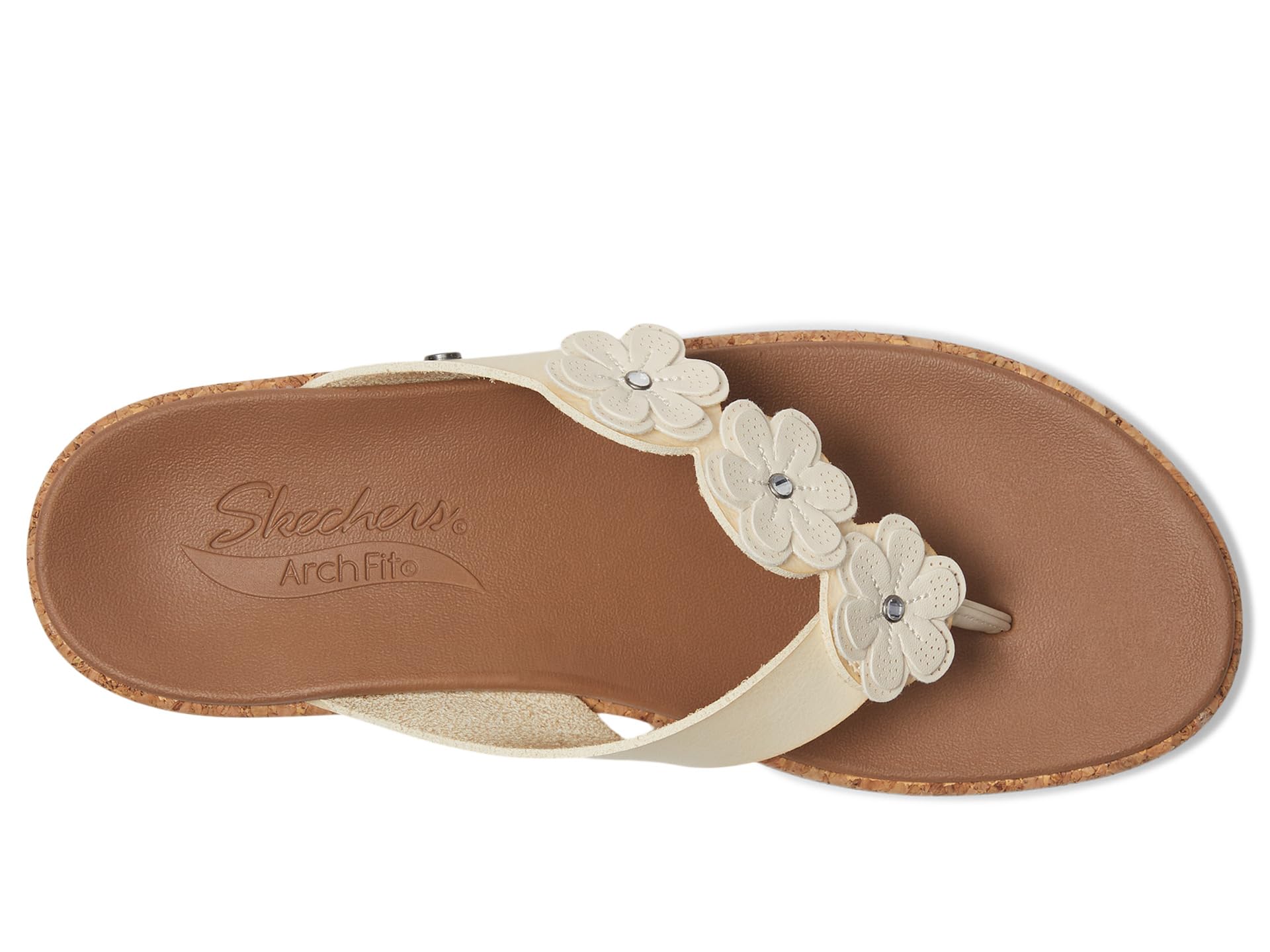 Сандалии SKECHERS Arch Fit Beverlee - Rare Blossom, цвет Off White — фото 2