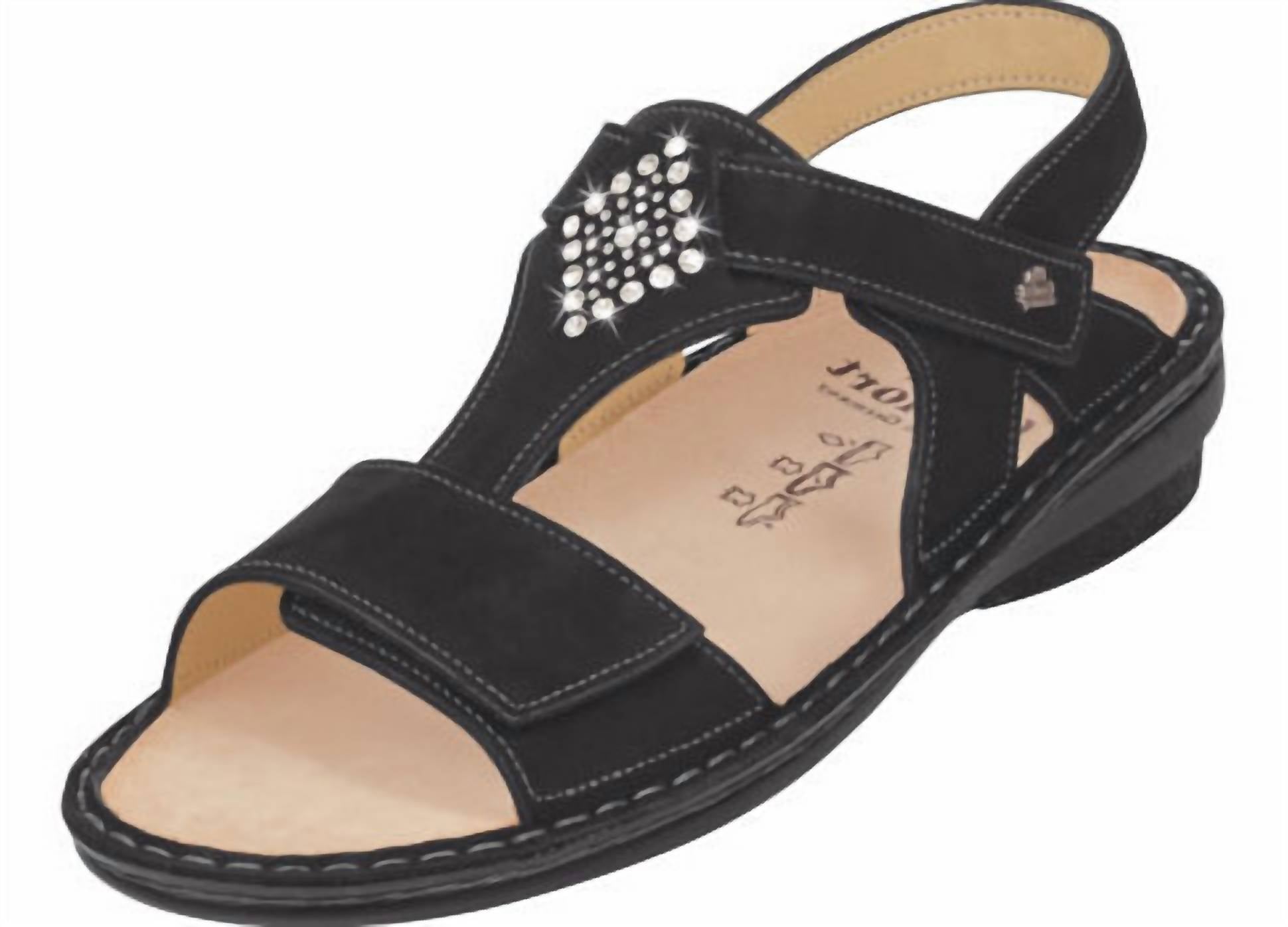 Женские модные сандалии Calvia Comfort в черном цвете Finn Comfort — фото 2