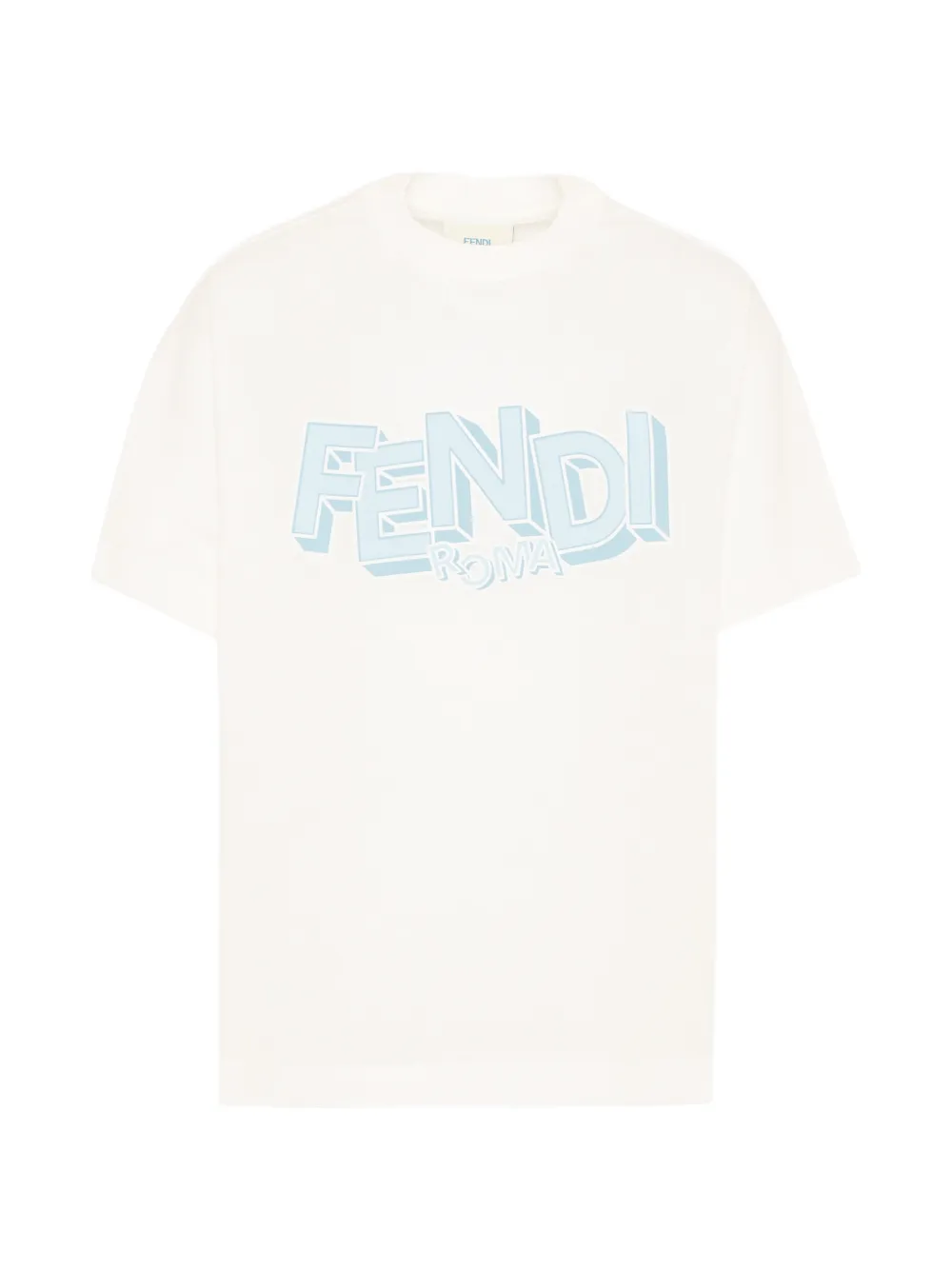 

Футболка с короткими рукавами Fendi Kids, бежевый