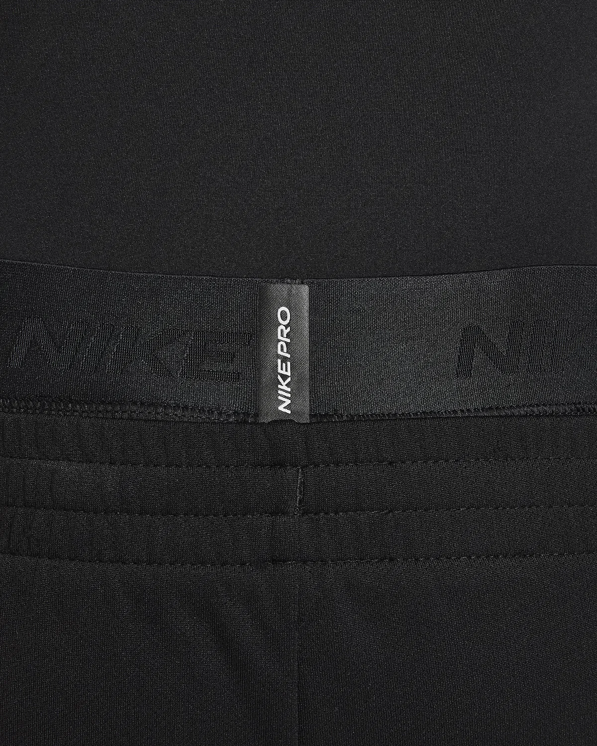 Детские (мальчики) тайтсы Nike Pro Dri-FIT 3/4, White/White/Black — фото 4