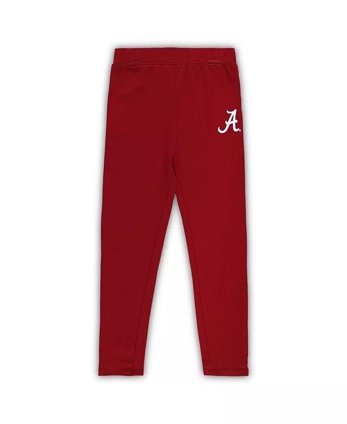 Комплект футболки и леггинсов «Hathered Grey, Crimson Alabama Crimson Tide Forever Love» для девочек дошкольного возраста Outerstuff, серый — фото 4